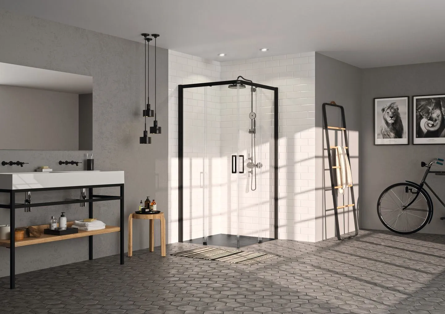 Розсувна душова кабіна Huppe Black Classics 2 C25002.123.321