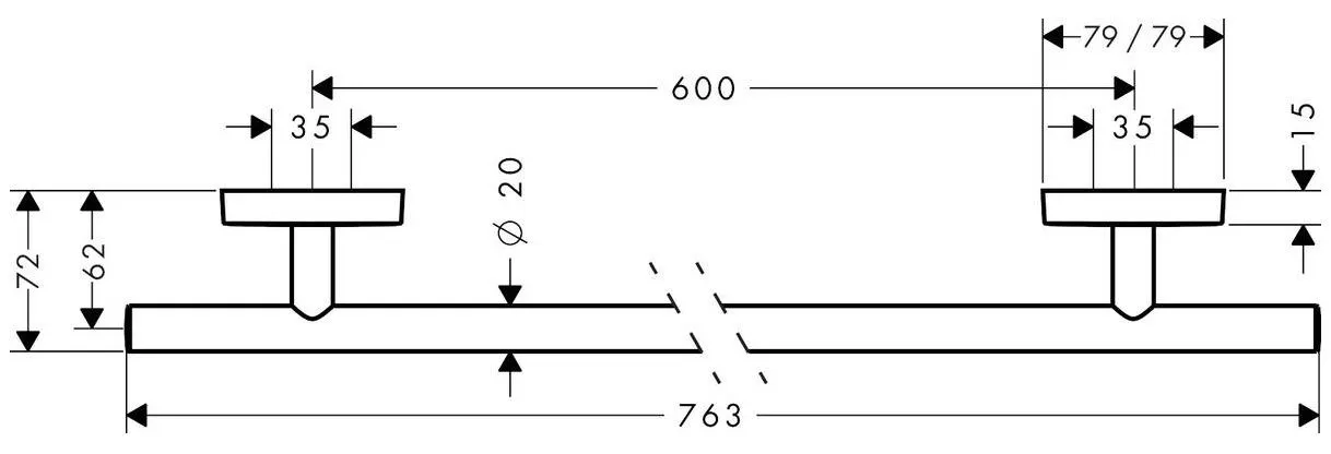 Полотенцедержатель Hansgrohe PuraVida 41506000