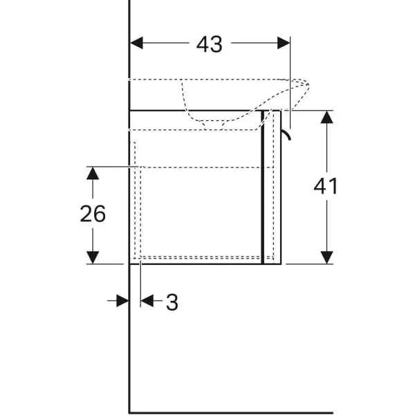 Шкафчик под умывальник Geberit myDay Y824061000