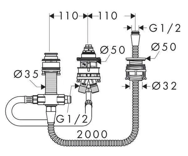 Внутренняя часть Hangrohe 13439180 (на борт ванны)
