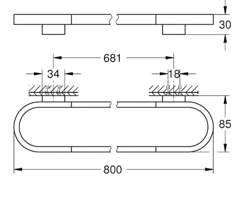 Полотенцержатель Grohe Selection 41058AL0