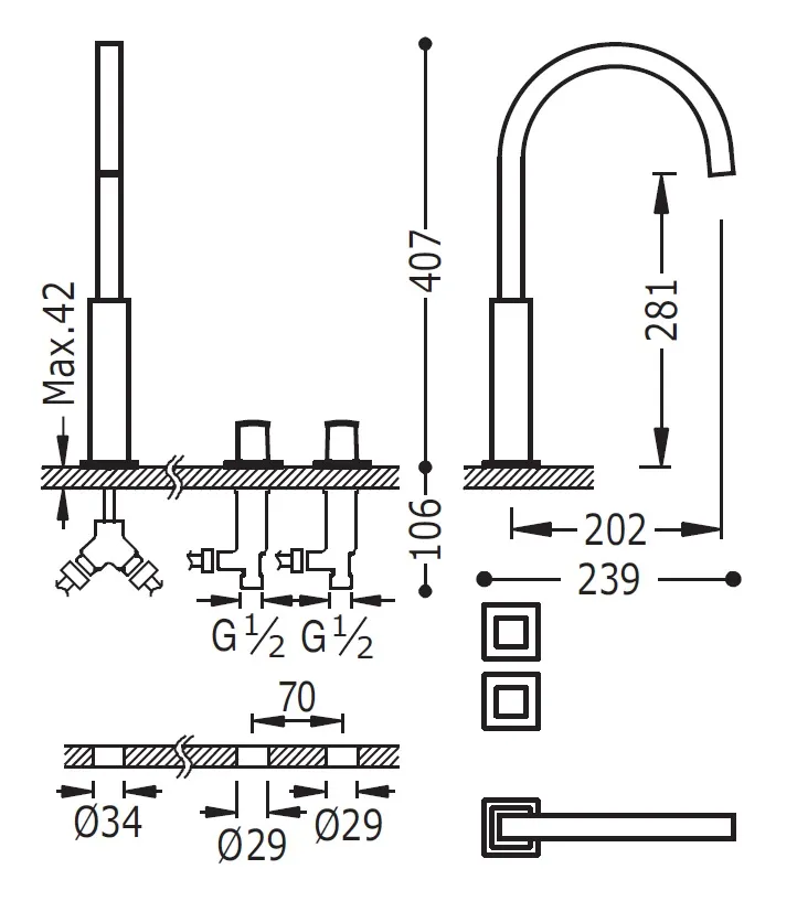 Змішувач для умивальника Hansgrohe Metris 00810504