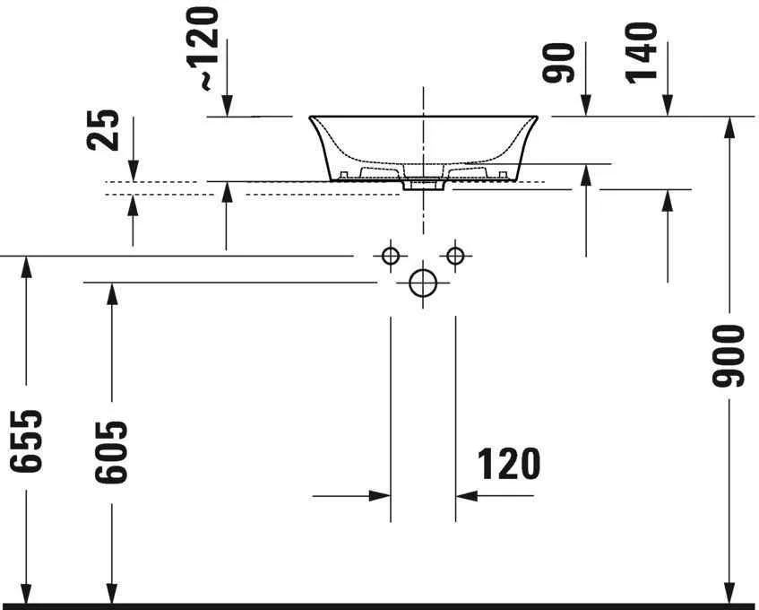 Умивальник на стільницю Duravit White Tulip