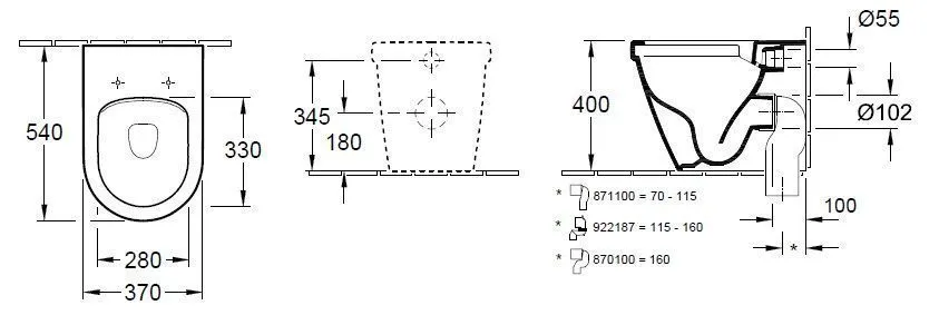 Унитаз напольный Villeroy and Boch Architectura (без смывного края) 5690R0R1