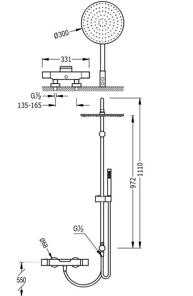 Душевая система Tres 06138502