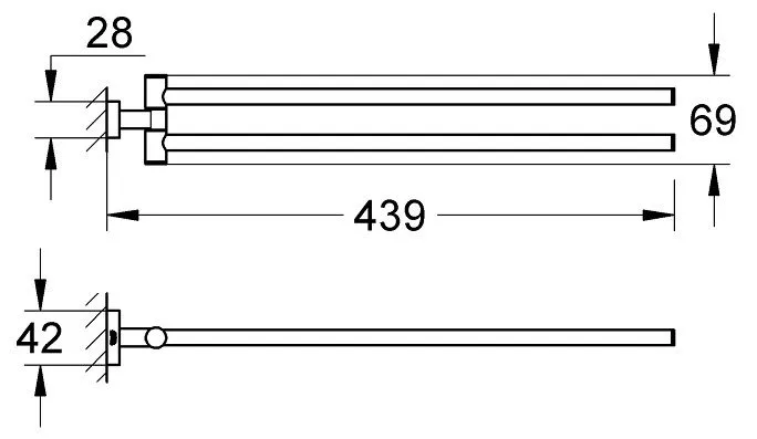 Ручка для ванни Cube Essentials  40624AL1