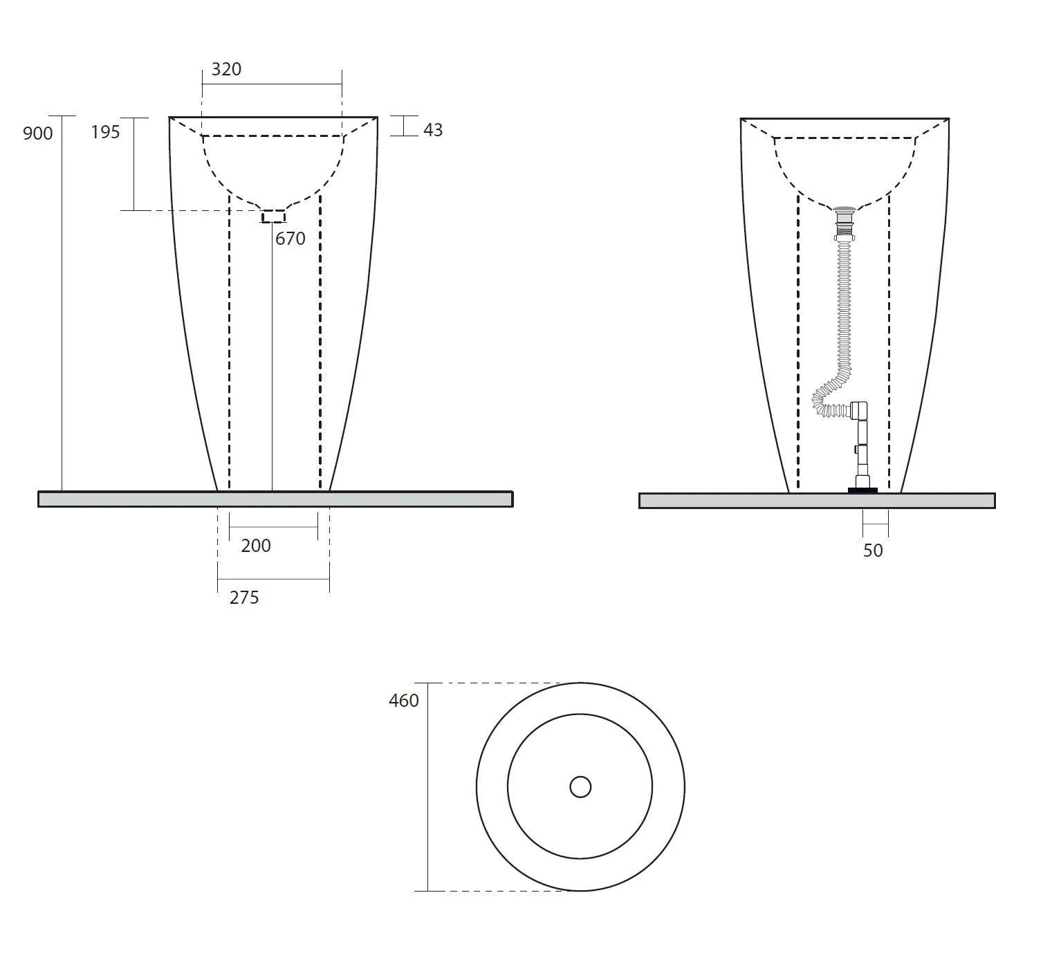 Напольный умывальник DP AXA 8340001K