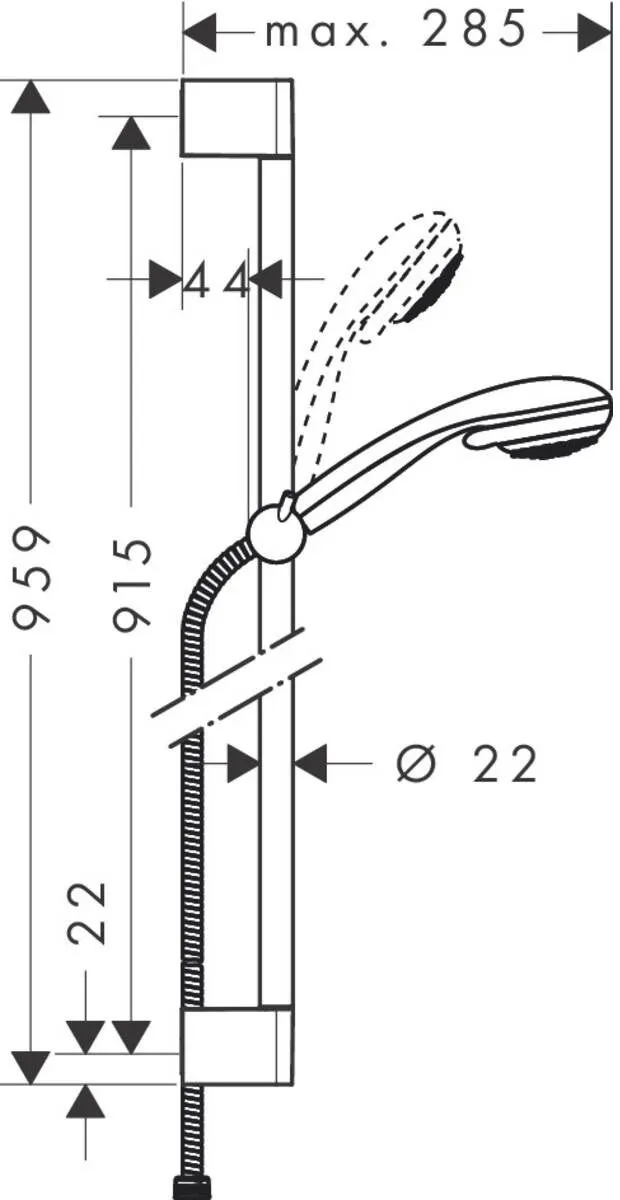 Душевой набор Hansgrohe Crometta Vario (85/900-650) 2jet 27762000