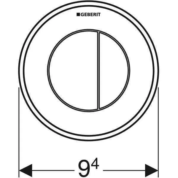 Пневмоклавіша змиву Geberit Тип 01 116.042.11.1
