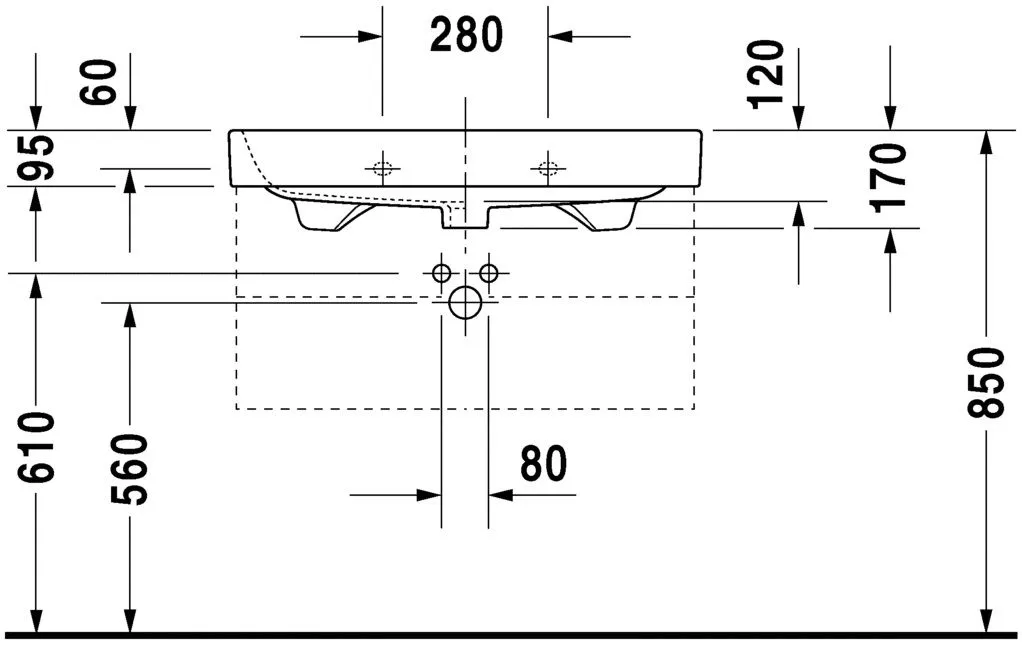 Умывальник Duravit Happy D.2 2318800025