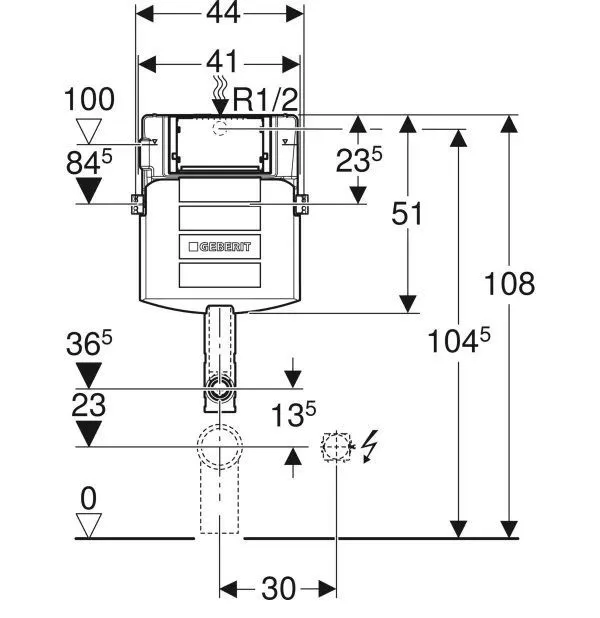 Смывной бачок Geberit Sigma 12 (скрытый монтаж)
