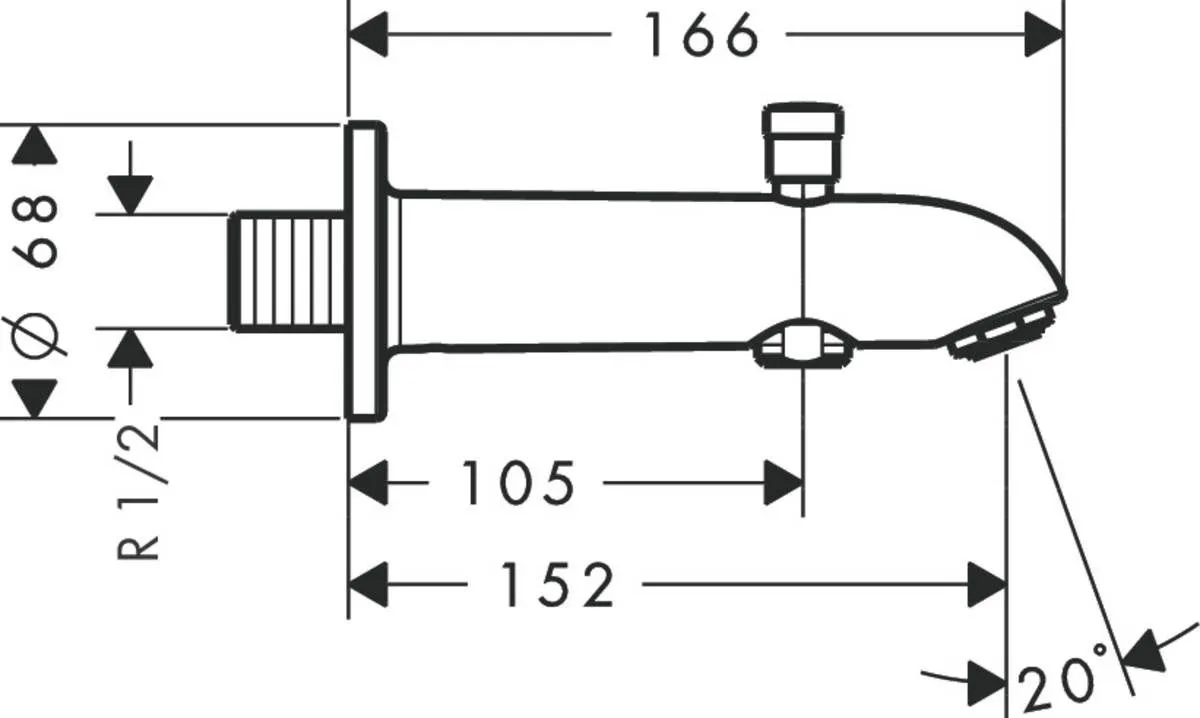 Излив для ванны Hansgrohe 13423000