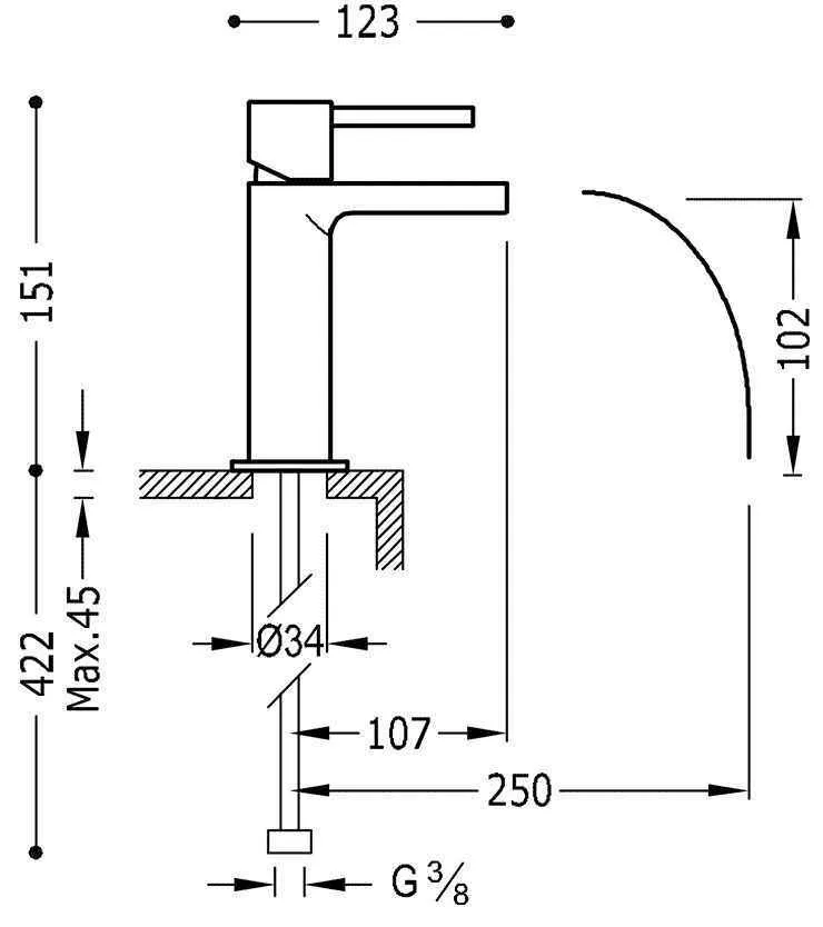 Смеситель для раковины Tres Max 06211001