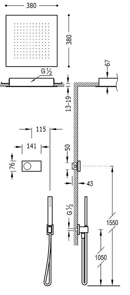 Душевая система Tres Shower Technology 9286552