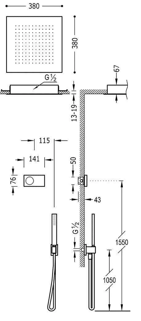 Душова система Tres Shower Technology 09286552