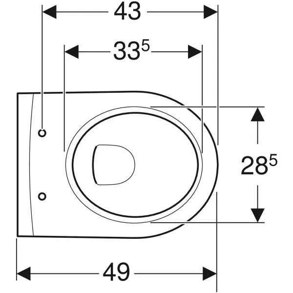 Унітаз підвісний Geberit iCon (укорочений)