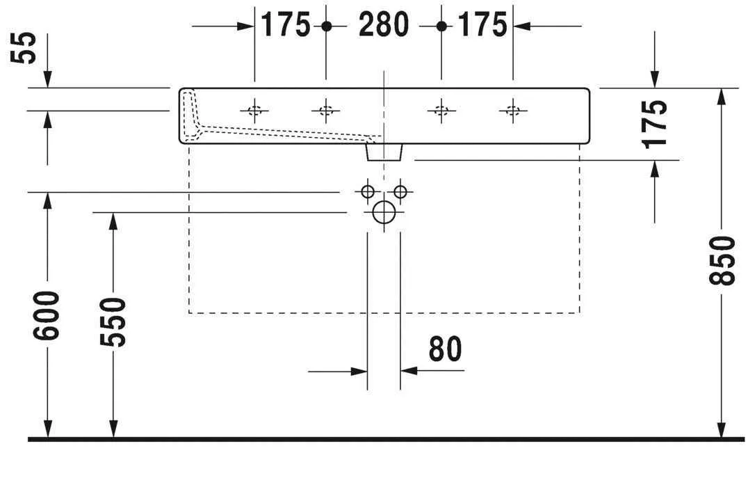 Умивальник Duravit Vero Air 0454100000