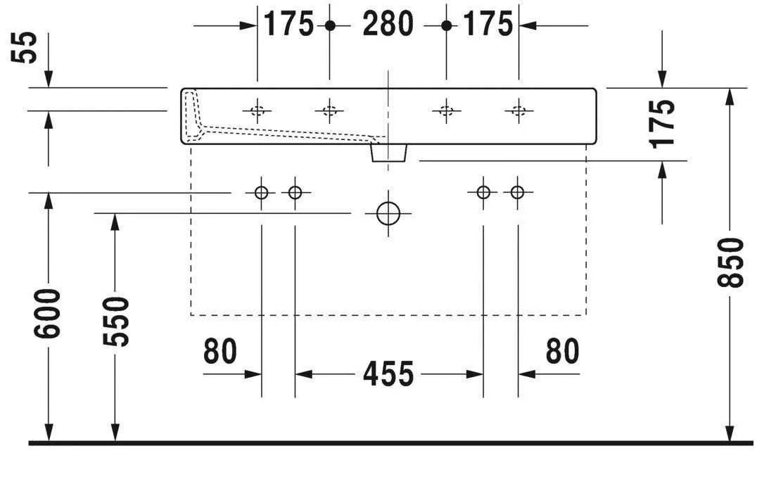 Умивальник Duravit Vero Air 0454100024