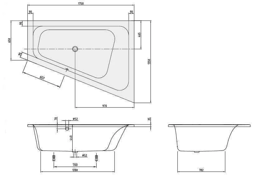 Ванна Villeroy and Boch Loop&Friends UBA175LFO9REV-96