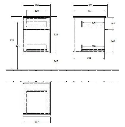 Шкаф боковой для ванной комнаты Villeroy&Boch Venticello A95401VG