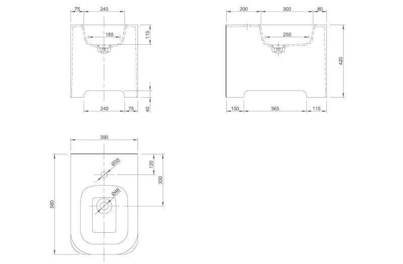 Біде підлогове Knief Feel