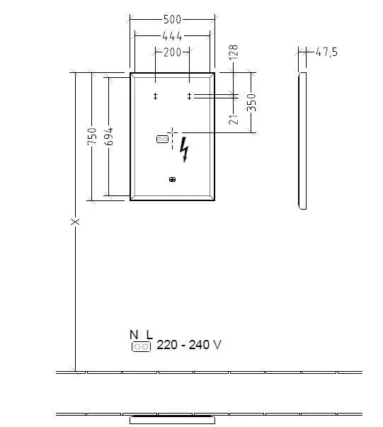 Зеркало с подсветкой Subway 3.0 Villeroy & Boch A4635000