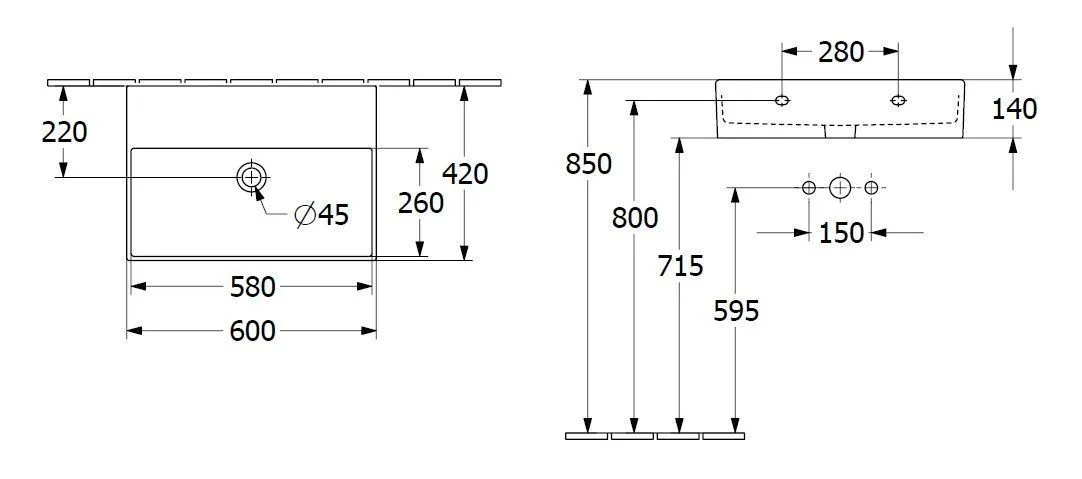 Подвесной умывальник Villeroy and Boch Memento 2.0 4A2263i4