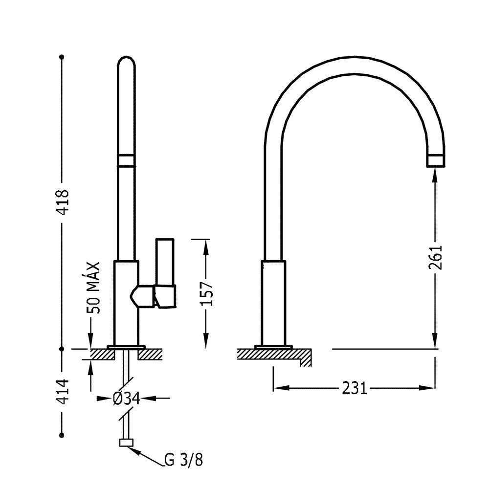Смеситель для умывальника Tres Project 21190601