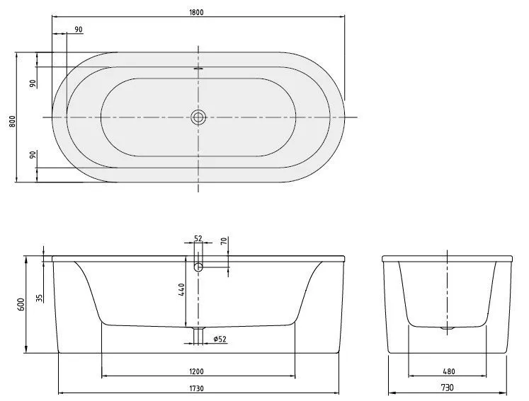 Ванна Villeroy and Boch Loop&Friends UBA180LFO7PDV-96
