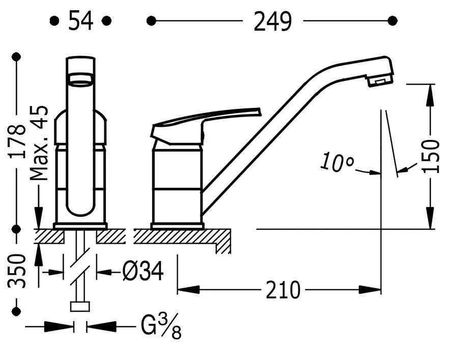 Смеситель на кухню Eco - Tres 17033302
