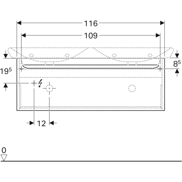 Шкафчик под умывальник Geberit myDay 824131000