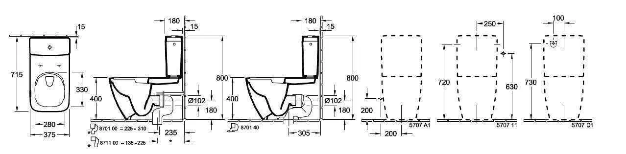 Унітаз підлоговий Villeroy and Boch Venticello 4612R0R1