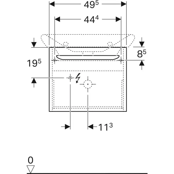 Шкафчик под умывальник Geberit myDay Y824061000