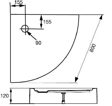 Поддон Huppe Xerano с панелью 840801.055