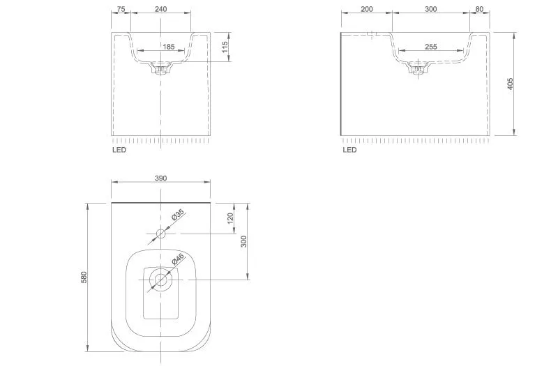 Биде напольное Knief Shine