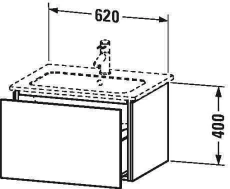 Тумба L-Cube Duravit  620 x 481 мм (без раковини) LC614001818