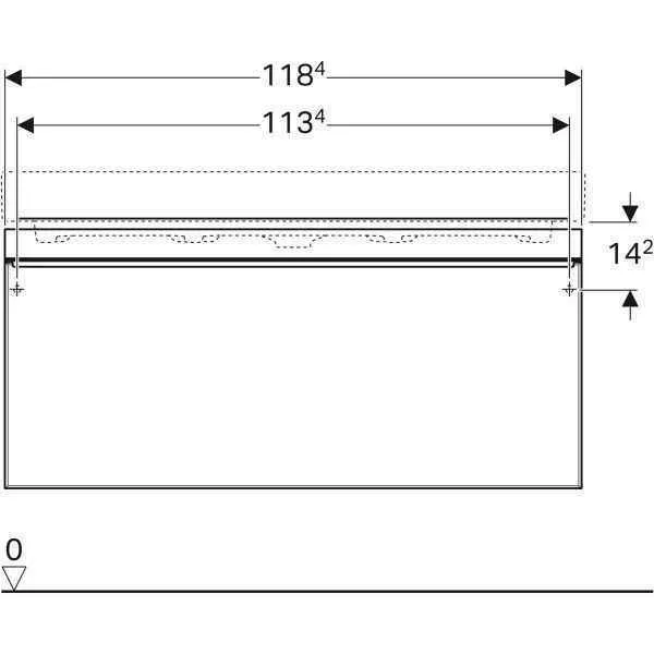 Тумба для умивальника Geberit CITTERIO 500.556.JI.1 500.566.JJ.1