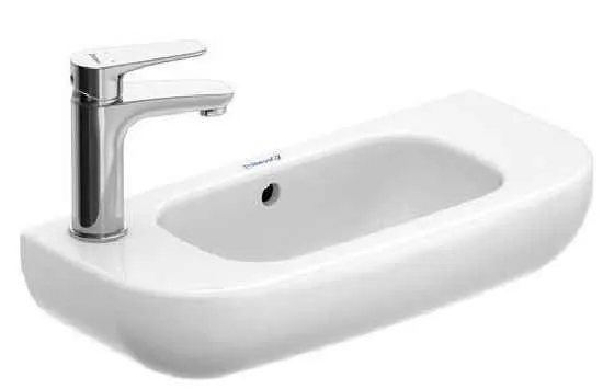 D-code Раковина підвісна, 500*220 мм, з отв. для змішувача ліворуч, з переливом