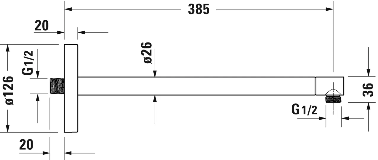 Настінний кронштейн з декоративною накладкою Duravit UV0670020000