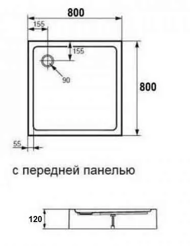 ДУШЕВОЙ ПОДДОН 80 СМ HUPPE XERANO 840701.055
