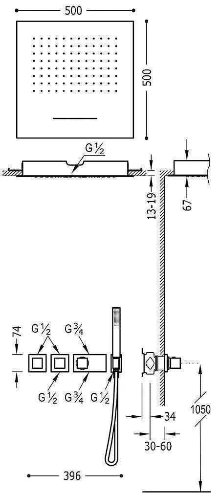 Душова система Tres Block System 20725303AC