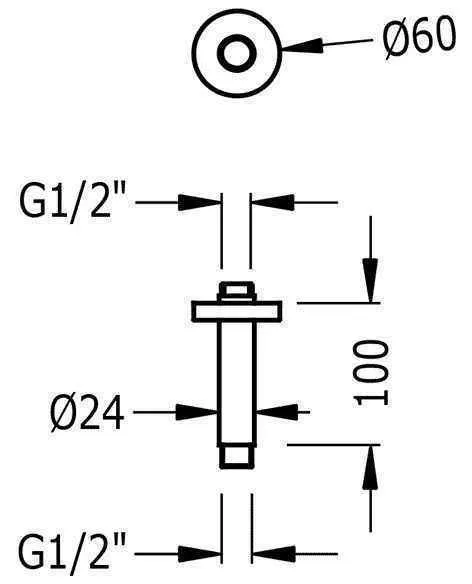 Тримач для верхнього душа Tres 13452102