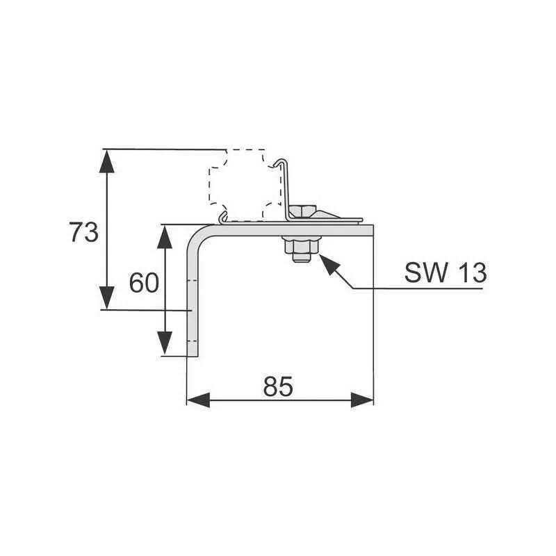 Одинарное кріплення до стіни Tece