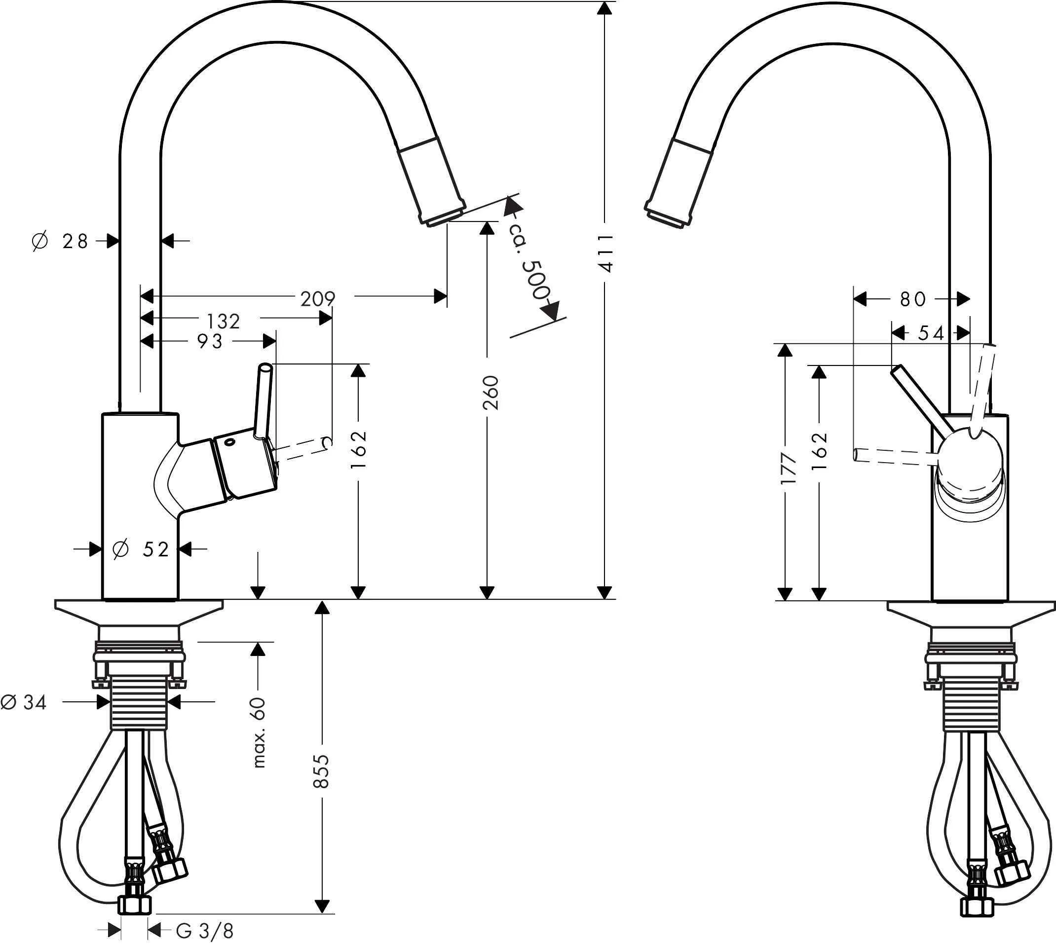 Cмеситель для кухни Talis M52 Hansgrohe 14872000