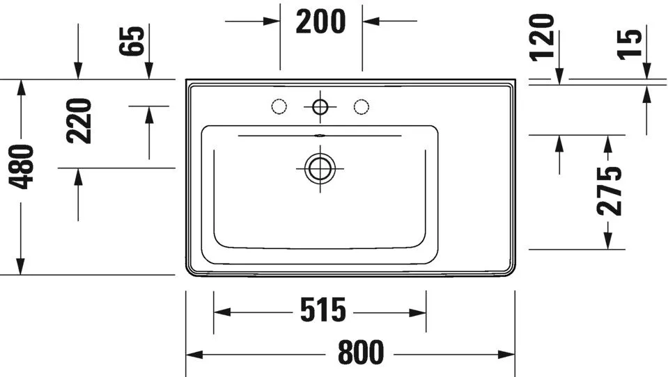 Умывальник Duravit D-Neo (ассиметричный) 2369800060