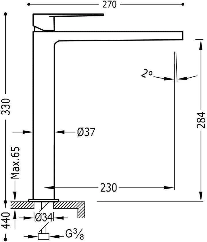 Змішувачі для раковини Tres Class 20510305