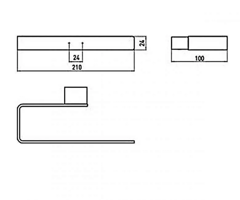 Loft Тримач для рушника овальний, хром 0555 001 00