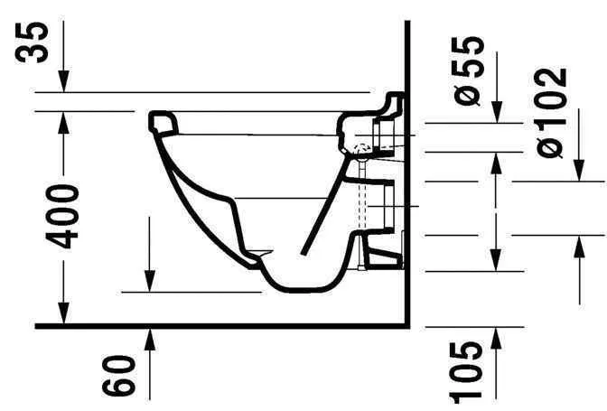 Унітаз підвісний Starck 3 (компакт) 2227090000