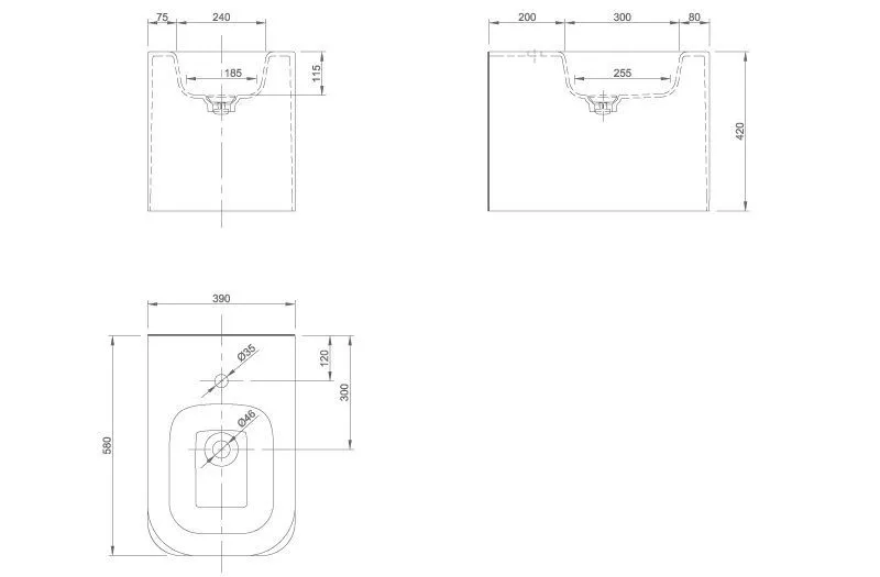 Биде напольное Knief Glam