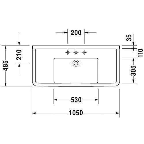 Умивальник Duravit Starck 3 0304100000